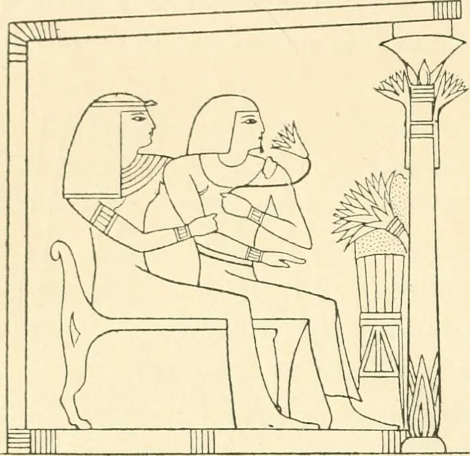 An illustration from Histoire de l'ordre lotiforme: étude d'archélogie égyptienne, 1897, leaf 59