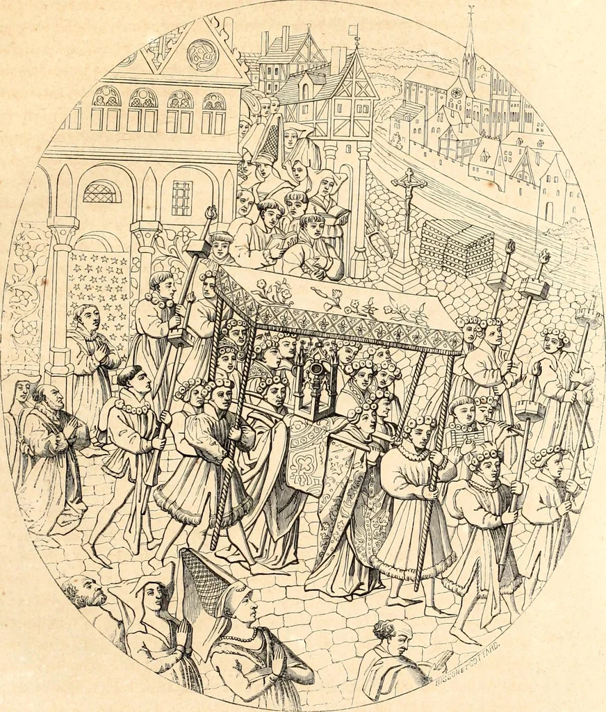 An illustration from Histoire de l'orfévrerie-joaillerie et des anciennes communautés et confréries d'orfévres-joailliers de la France et de la Belgique, 1850, leaf 100