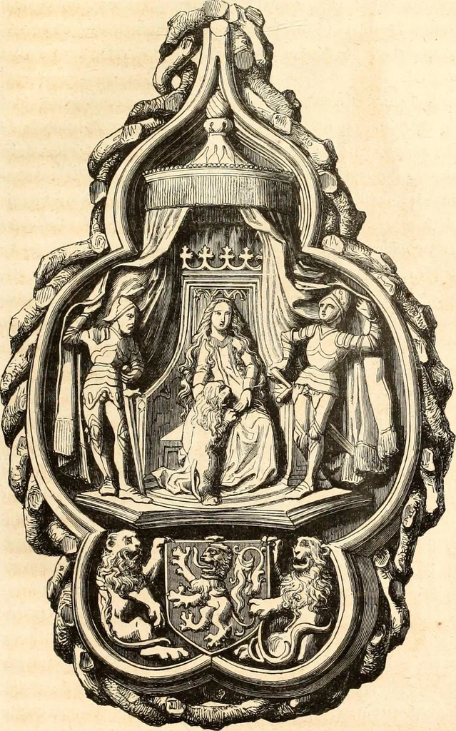 An illustration from Histoire de l'orfévrerie-joaillerie et des anciennes communautés et confréries d'orfévres-joailliers de la France et de la Belgique, 1850, leaf 116