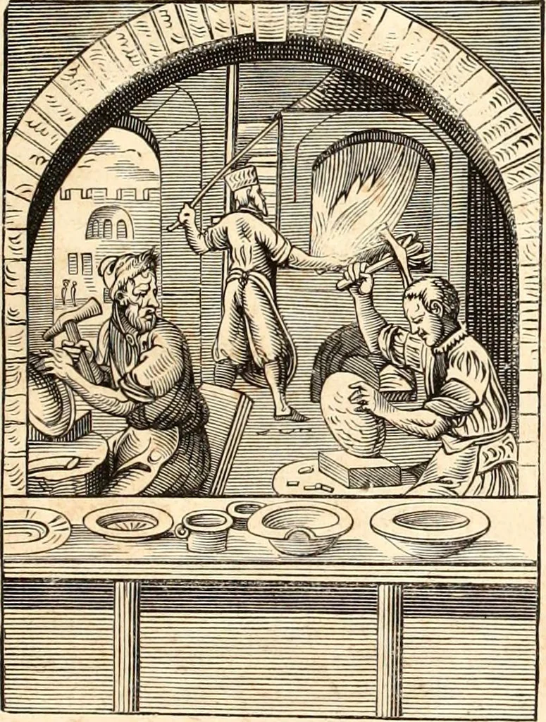 An illustration from Histoire de l'orfévrerie-joaillerie et des anciennes communautés et confréries d'orfévres-joailliers de la France et de la Belgique, 1850, leaf 130