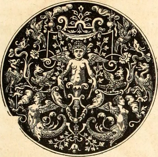 An illustration from Histoire de l'orfévrerie-joaillerie et des anciennes communautés et confréries d'orfévres-joailliers de la France et de la Belgique, 1850, leaf 152