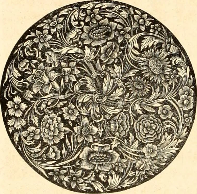An illustration from Histoire de l'orfévrerie-joaillerie et des anciennes communautés et confréries d'orfévres-joailliers de la France et de la Belgique, 1850, leaf 173