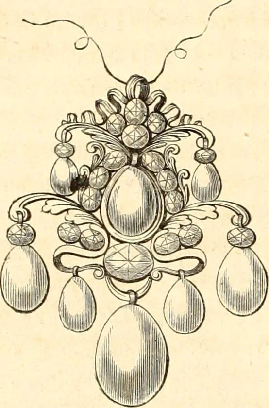 An illustration from Histoire de l'orfévrerie-joaillerie et des anciennes communautés et confréries d'orfévres-joailliers de la France et de la Belgique, 1850, leaf 175