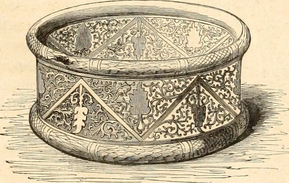 An illustration from Histoire de l'orfévrerie-joaillerie et des anciennes communautés et confréries d'orfévres-joailliers de la France et de la Belgique, 1850, leaf 18