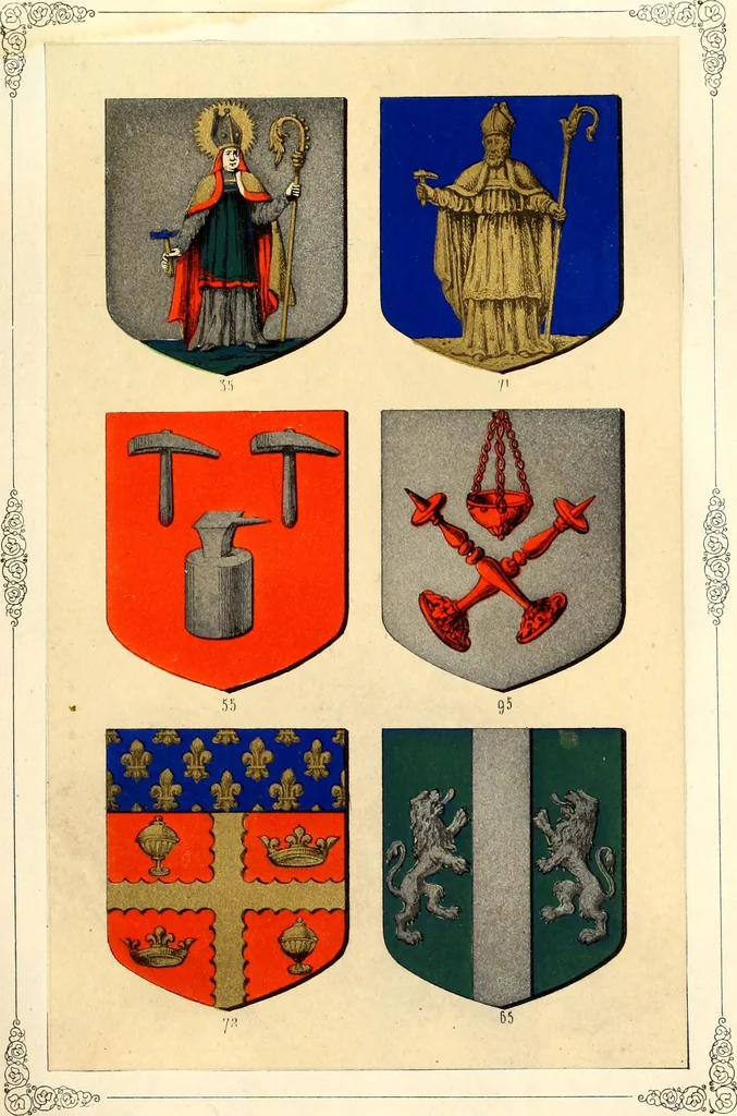 An illustration from Histoire de l'orfévrerie-joaillerie et des anciennes communautés et confréries d'orfévres-joailliers de la France et de la Belgique, 1850, leaf 212