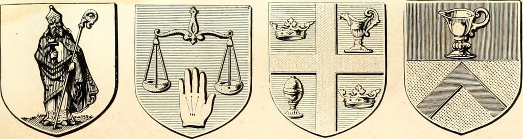 An illustration from Histoire de l'orfévrerie-joaillerie et des anciennes communautés et confréries d'orfévres-joailliers de la France et de la Belgique, 1850, leaf 218
