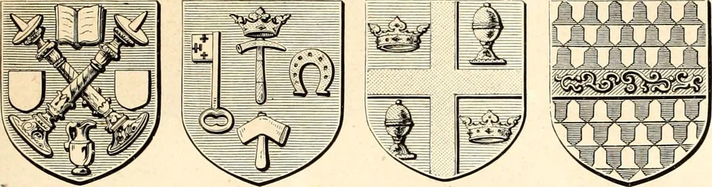 An illustration from Histoire de l'orfévrerie-joaillerie et des anciennes communautés et confréries d'orfévres-joailliers de la France et de la Belgique, 1850, leaf 218