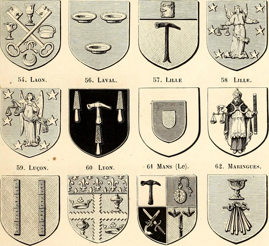 An illustration from Histoire de l'orfévrerie-joaillerie et des anciennes communautés et confréries d'orfévres-joailliers de la France et de la Belgique, 1850, leaf 218