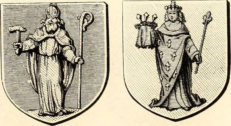 An illustration from Histoire de l'orfévrerie-joaillerie et des anciennes communautés et confréries d'orfévres-joailliers de la France et de la Belgique, 1850, leaf 220