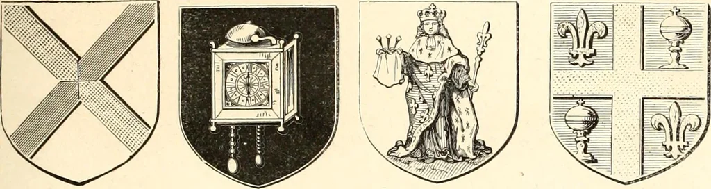 An illustration from Histoire de l'orfévrerie-joaillerie et des anciennes communautés et confréries d'orfévres-joailliers de la France et de la Belgique, 1850, leaf 222