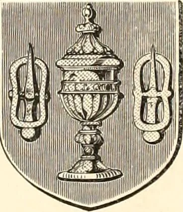 An illustration from Histoire de l'orfévrerie-joaillerie et des anciennes communautés et confréries d'orfévres-joailliers de la France et de la Belgique, 1850, leaf 222