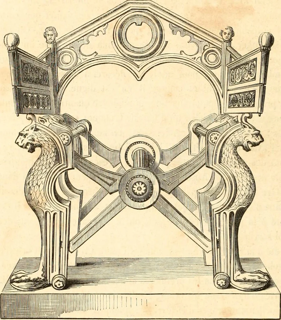 An illustration from Histoire de l'orfévrerie-joaillerie et des anciennes communautés et confréries d'orfévres-joailliers de la France et de la Belgique, 1850, leaf 35