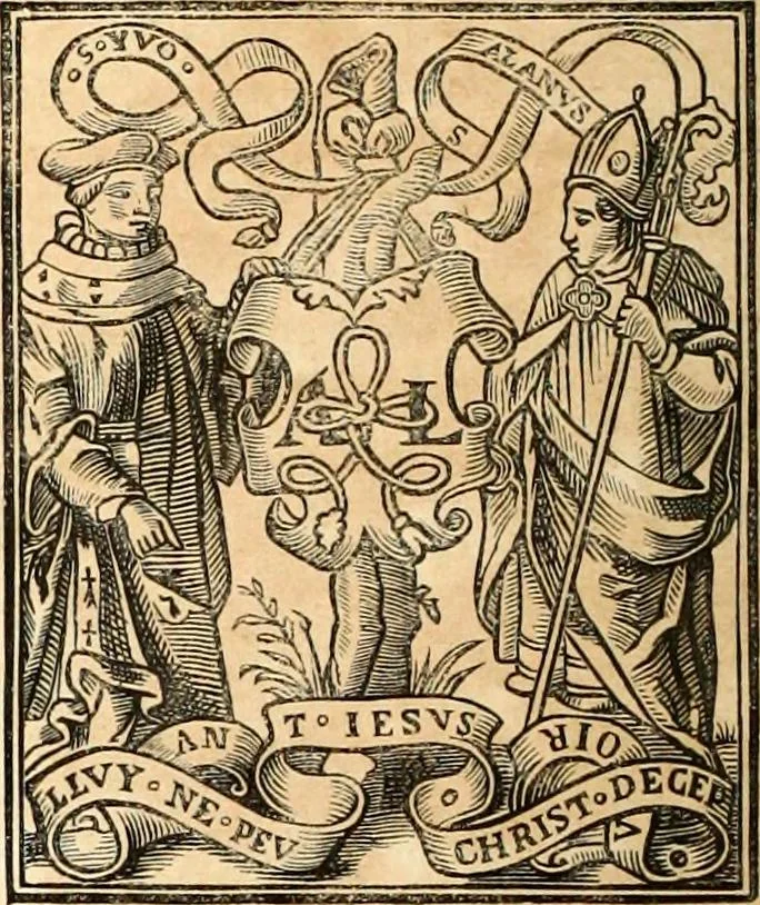 An illustration from Histoire de l'orfévrerie-joaillerie et des anciennes communautés et confréries d'orfévres-joailliers de la France et de la Belgique, 1850, leaf 403