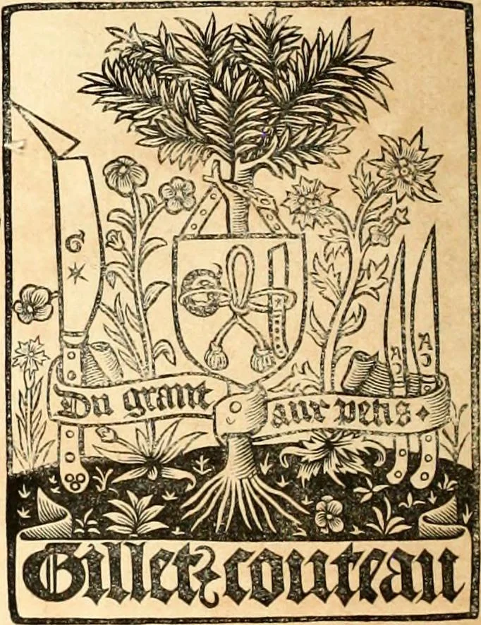 An illustration from Histoire de l'orfévrerie-joaillerie et des anciennes communautés et confréries d'orfévres-joailliers de la France et de la Belgique, 1850, leaf 403