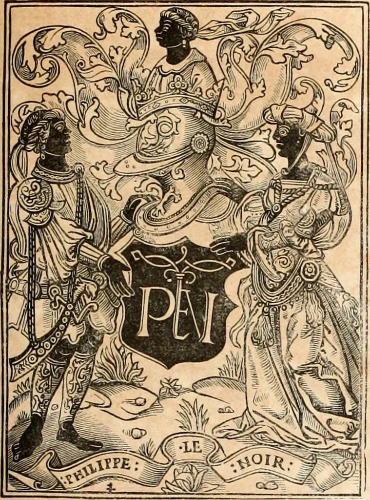 An illustration from Histoire de l'orfévrerie-joaillerie et des anciennes communautés et confréries d'orfévres-joailliers de la France et de la Belgique, 1850, leaf 404