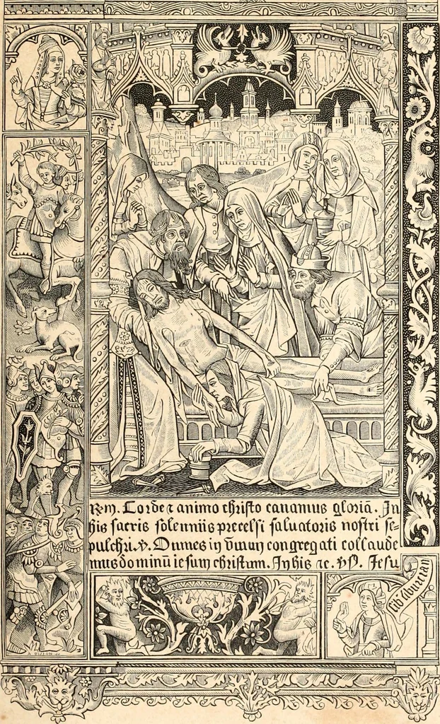 An illustration from Histoire de l'orfévrerie-joaillerie et des anciennes communautés et confréries d'orfévres-joailliers de la France et de la Belgique, 1850, leaf 416