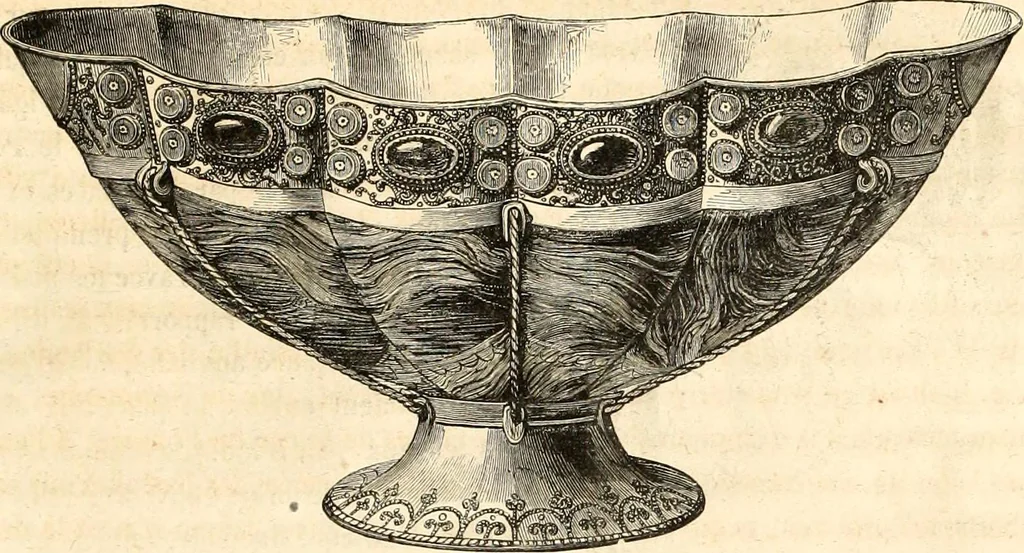 An illustration from Histoire de l'orfévrerie-joaillerie et des anciennes communautés et confréries d'orfévres-joailliers de la France et de la Belgique, 1850, leaf 52