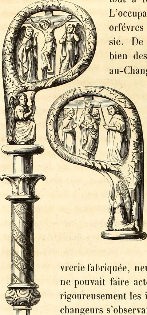 An illustration from Histoire de l'orfévrerie-joaillerie et des anciennes communautés et confréries d'orfévres-joailliers de la France et de la Belgique, 1850, leaf 53