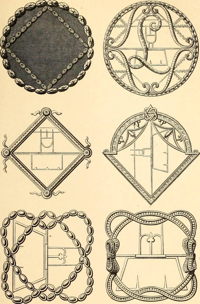 An illustration from Histoire de l'orfévrerie-joaillerie et des anciennes communautés et confréries d'orfévres-joailliers de la France et de la Belgique, 1850, leaf 588
