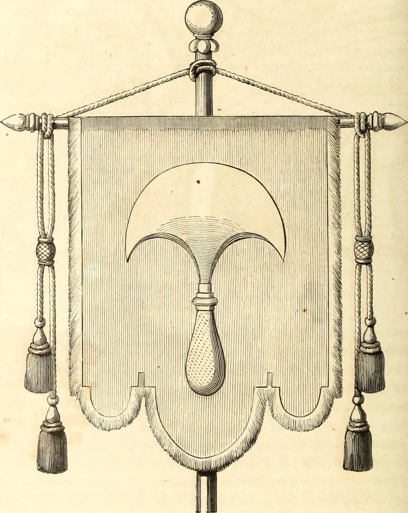 An illustration from Histoire de l'orfévrerie-joaillerie et des anciennes communautés et confréries d'orfévres-joailliers de la France et de la Belgique, 1850, leaf 629