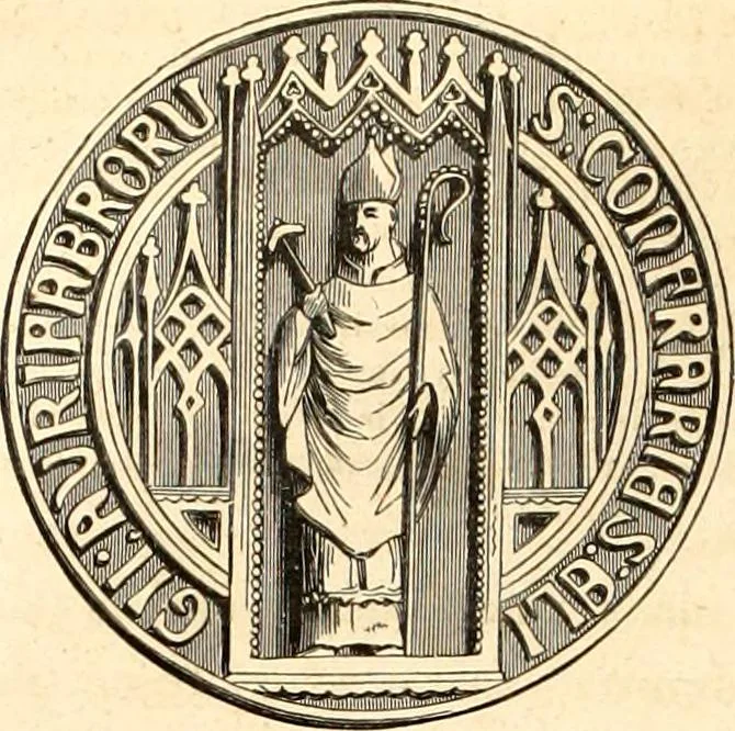 An illustration from Histoire de l'orfévrerie-joaillerie et des anciennes communautés et confréries d'orfévres-joailliers de la France et de la Belgique, 1850, leaf 63