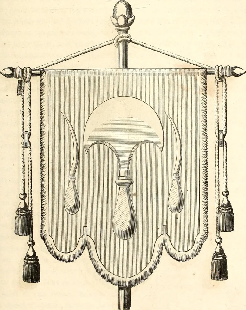 An illustration from Histoire de l'orfévrerie-joaillerie et des anciennes communautés et confréries d'orfévres-joailliers de la France et de la Belgique, 1850, leaf 636