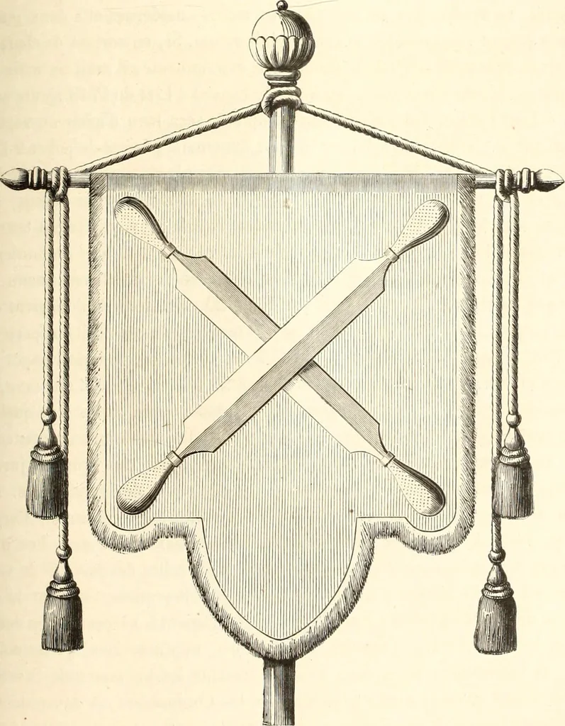 An illustration from Histoire de l'orfévrerie-joaillerie et des anciennes communautés et confréries d'orfévres-joailliers de la France et de la Belgique, 1850, leaf 642