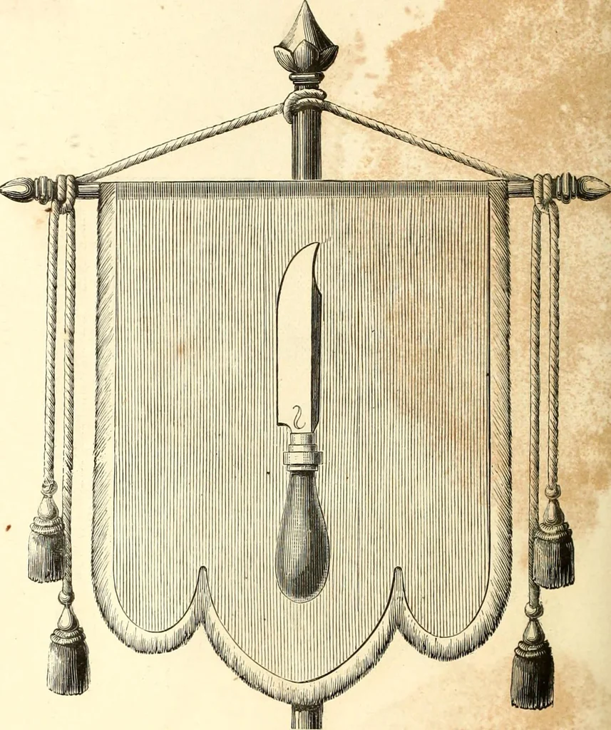 An illustration from Histoire de l'orfévrerie-joaillerie et des anciennes communautés et confréries d'orfévres-joailliers de la France et de la Belgique, 1850, leaf 649