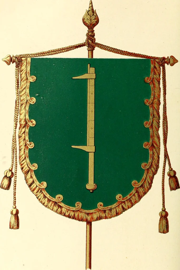 An illustration from Histoire de l'orfévrerie-joaillerie et des anciennes communautés et confréries d'orfévres-joailliers de la France et de la Belgique, 1850, leaf 657
