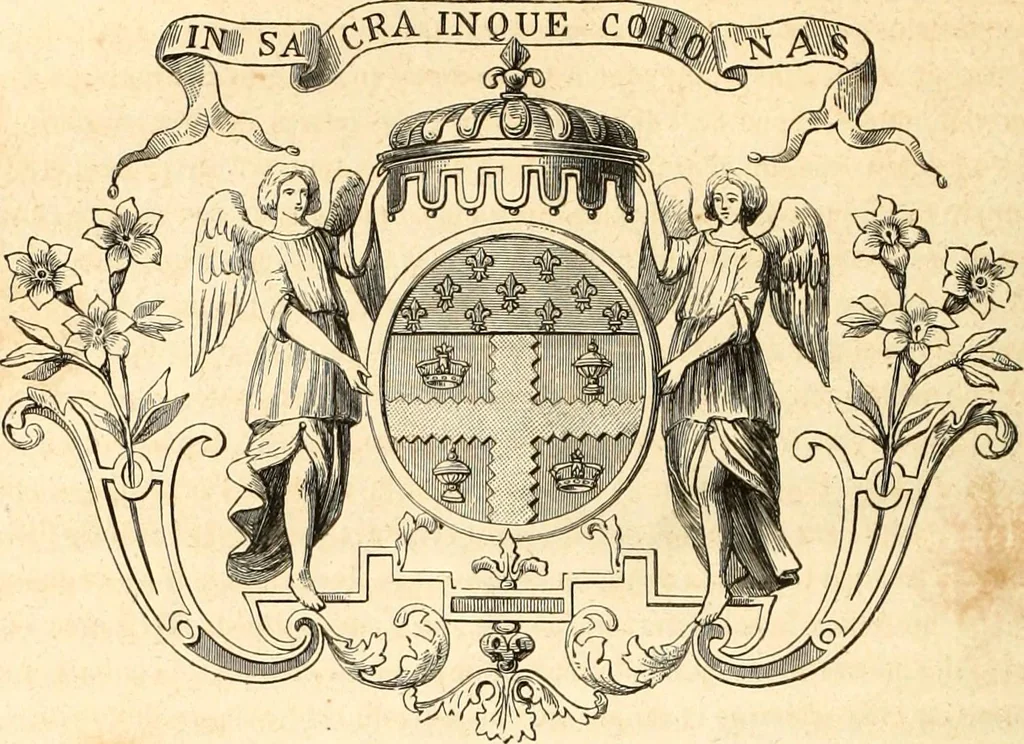 An illustration from Histoire de l'orfévrerie-joaillerie et des anciennes communautés et confréries d'orfévres-joailliers de la France et de la Belgique, 1850, leaf 67