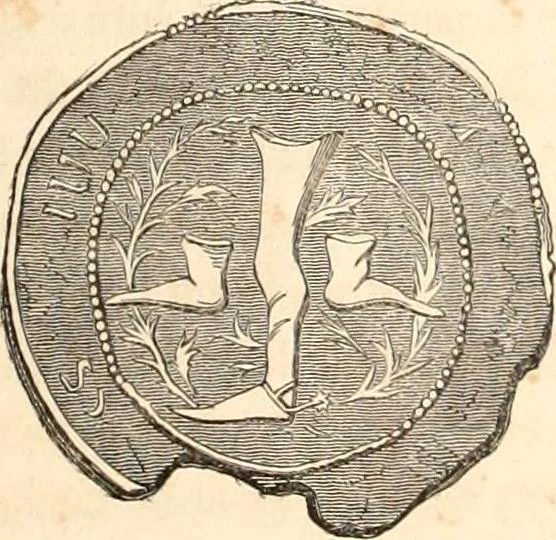 An illustration from Histoire de l'orfévrerie-joaillerie et des anciennes communautés et confréries d'orfévres-joailliers de la France et de la Belgique, 1850, leaf 706