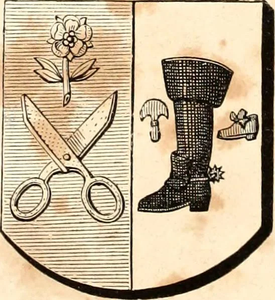 An illustration from Histoire de l'orfévrerie-joaillerie et des anciennes communautés et confréries d'orfévres-joailliers de la France et de la Belgique, 1850, leaf 870