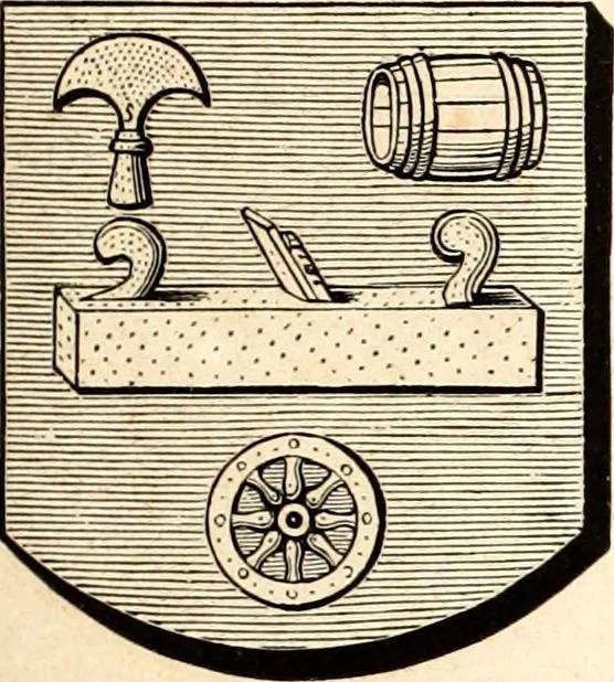An illustration from Histoire de l'orfévrerie-joaillerie et des anciennes communautés et confréries d'orfévres-joailliers de la France et de la Belgique, 1850, leaf 888