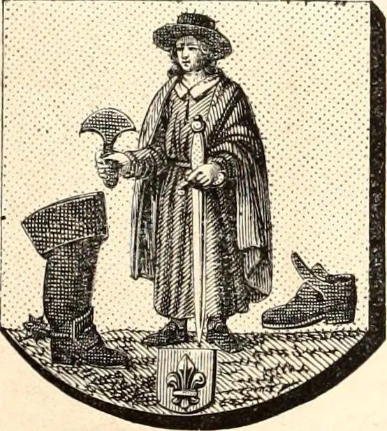 An illustration from Histoire de l'orfévrerie-joaillerie et des anciennes communautés et confréries d'orfévres-joailliers de la France et de la Belgique, 1850, leaf 896