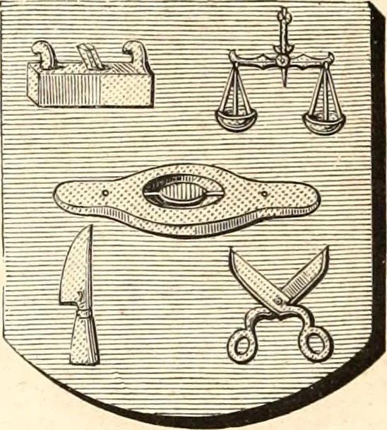 An illustration from Histoire de l'orfévrerie-joaillerie et des anciennes communautés et confréries d'orfévres-joailliers de la France et de la Belgique, 1850, leaf 904