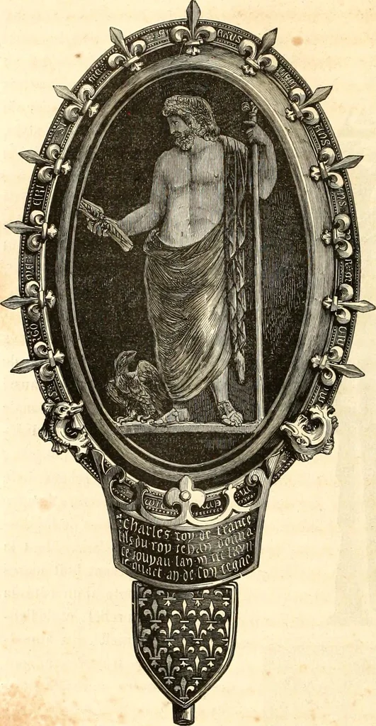 An illustration from Histoire de l'orfévrerie-joaillerie et des anciennes communautés et confréries d'orfévres-joailliers de la France et de la Belgique, 1850, leaf 91