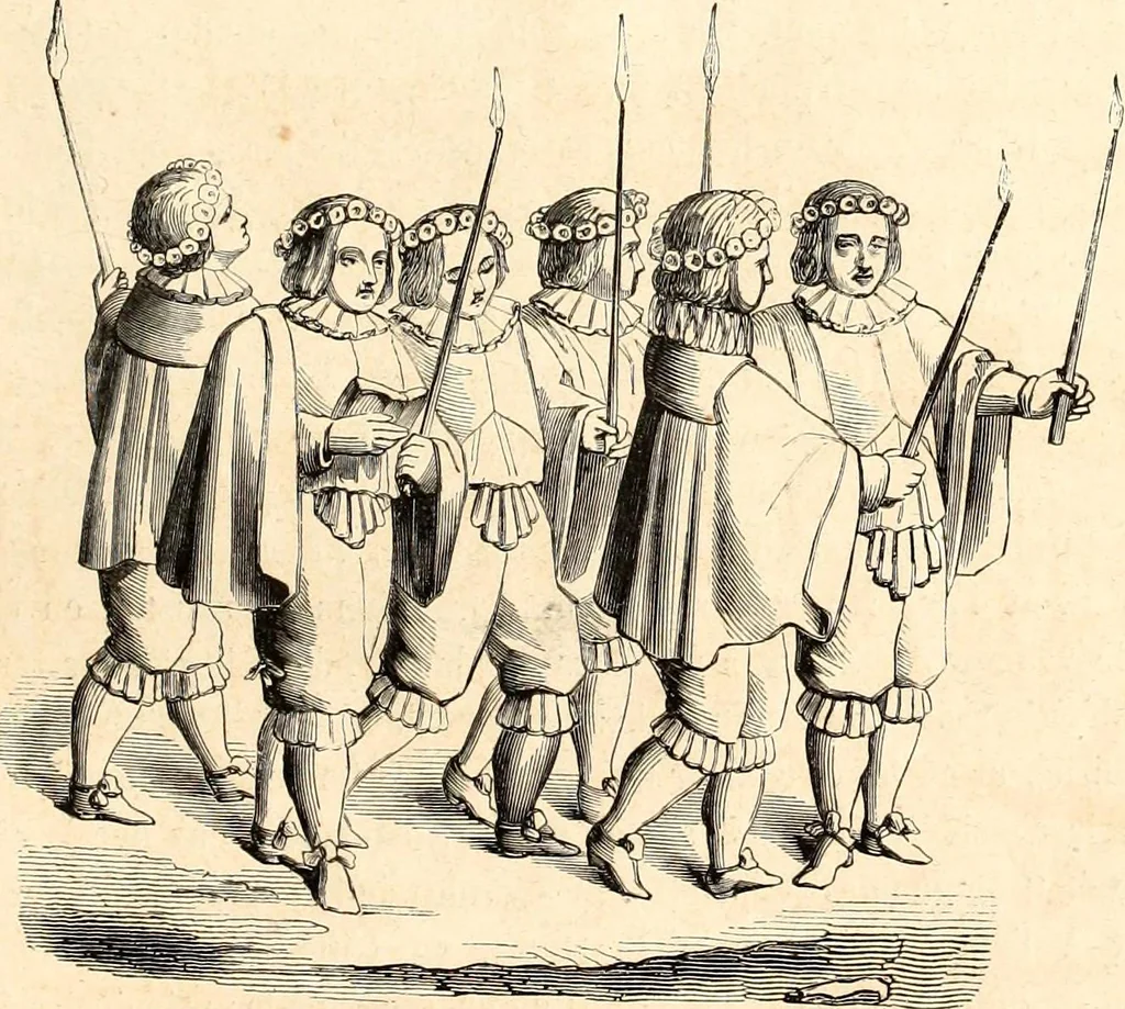 An illustration from Histoire de l'orfévrerie-joaillerie et des anciennes communautés et confréries d'orfévres-joailliers de la France et de la Belgique, 1850, leaf 98