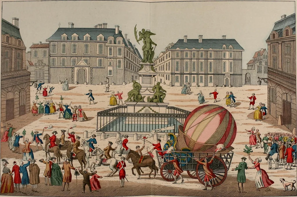 An illustration from Histoire des ballons et des aéronautes célèbres ..., 1887, leaf 102
