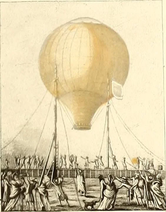 An illustration from Histoire des ballons et des aéronautes célèbres ..., 1887, leaf 108