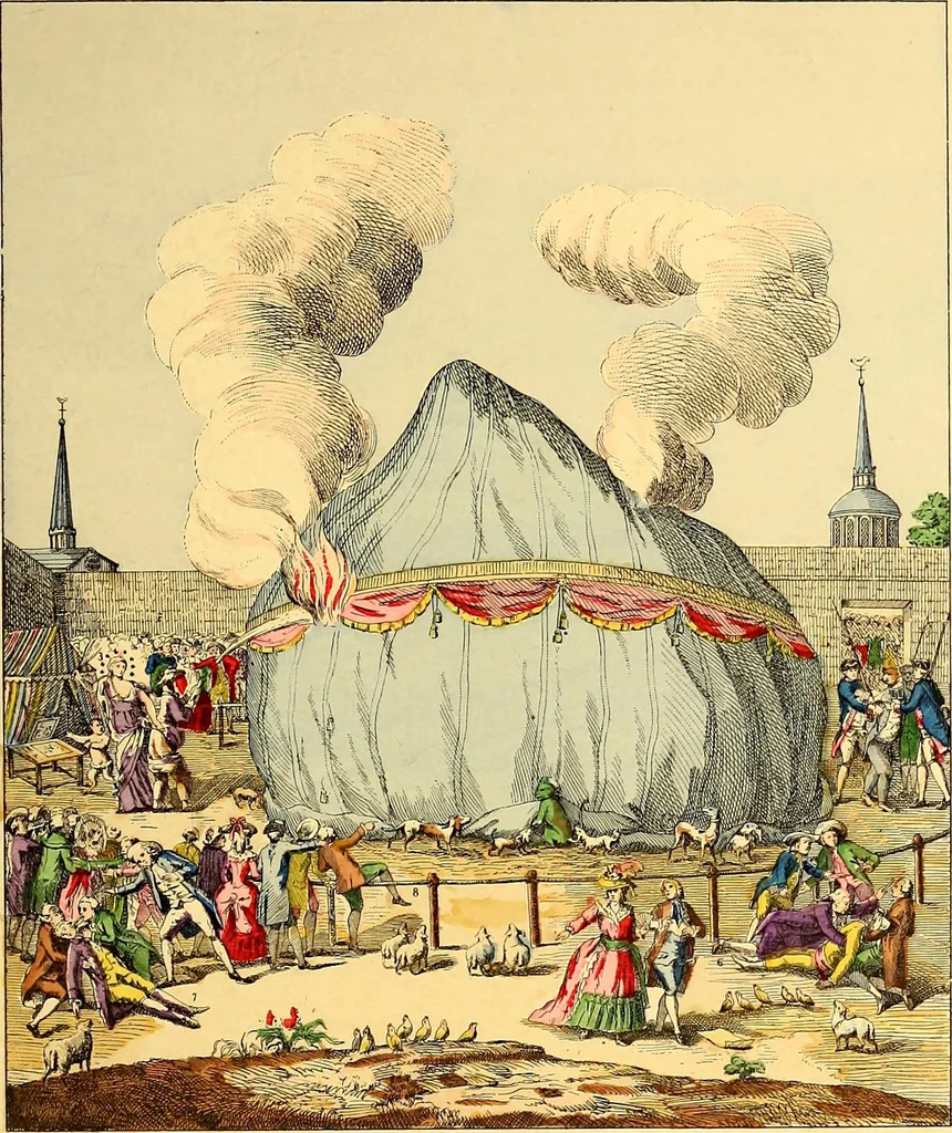 An illustration from Histoire des ballons et des aéronautes célèbres ..., 1887, leaf 126