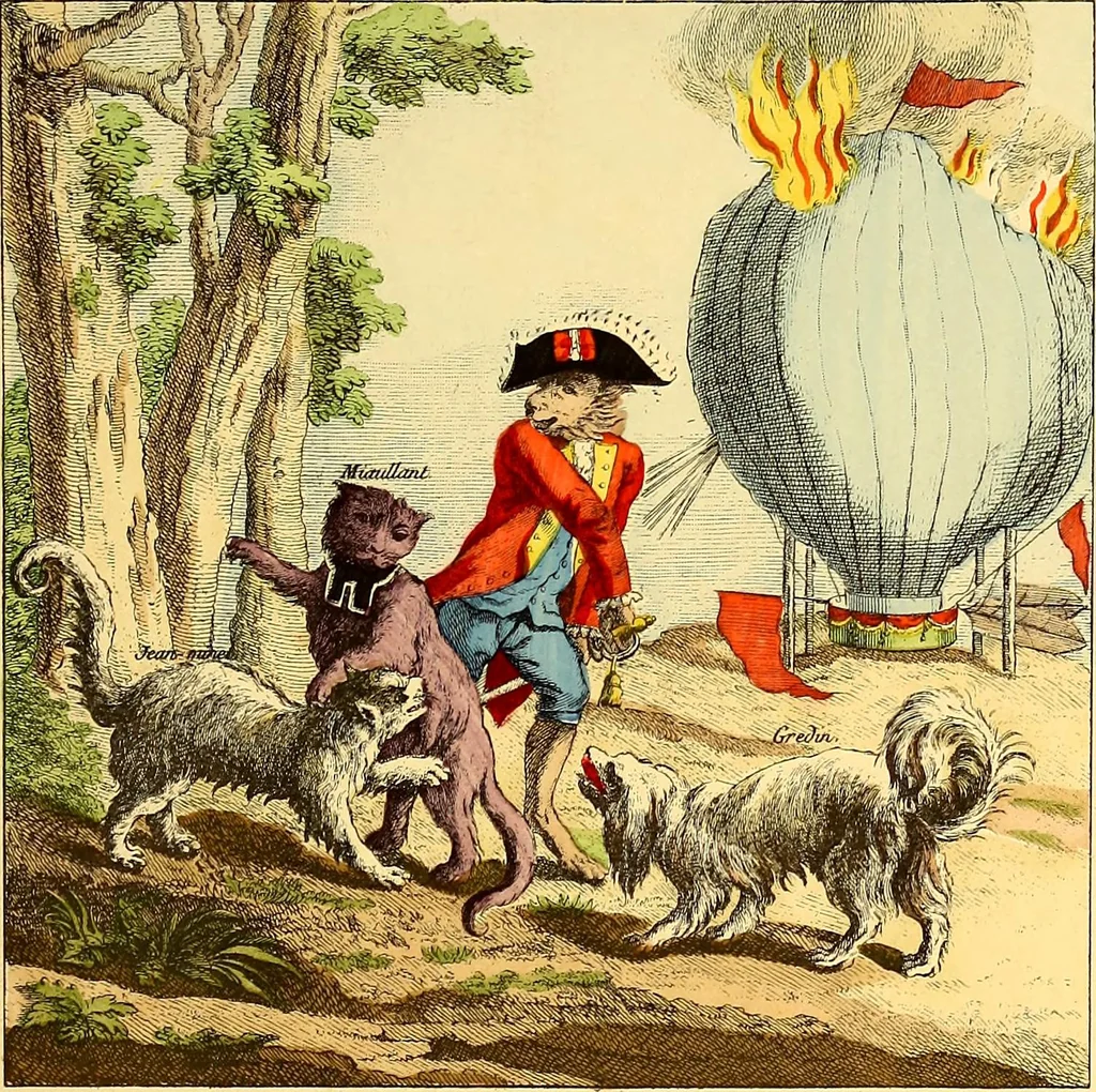 An illustration from Histoire des ballons et des aéronautes célèbres ..., 1887, leaf 130