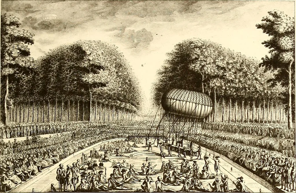 An illustration from Histoire des ballons et des aéronautes célèbres ..., 1887, leaf 134