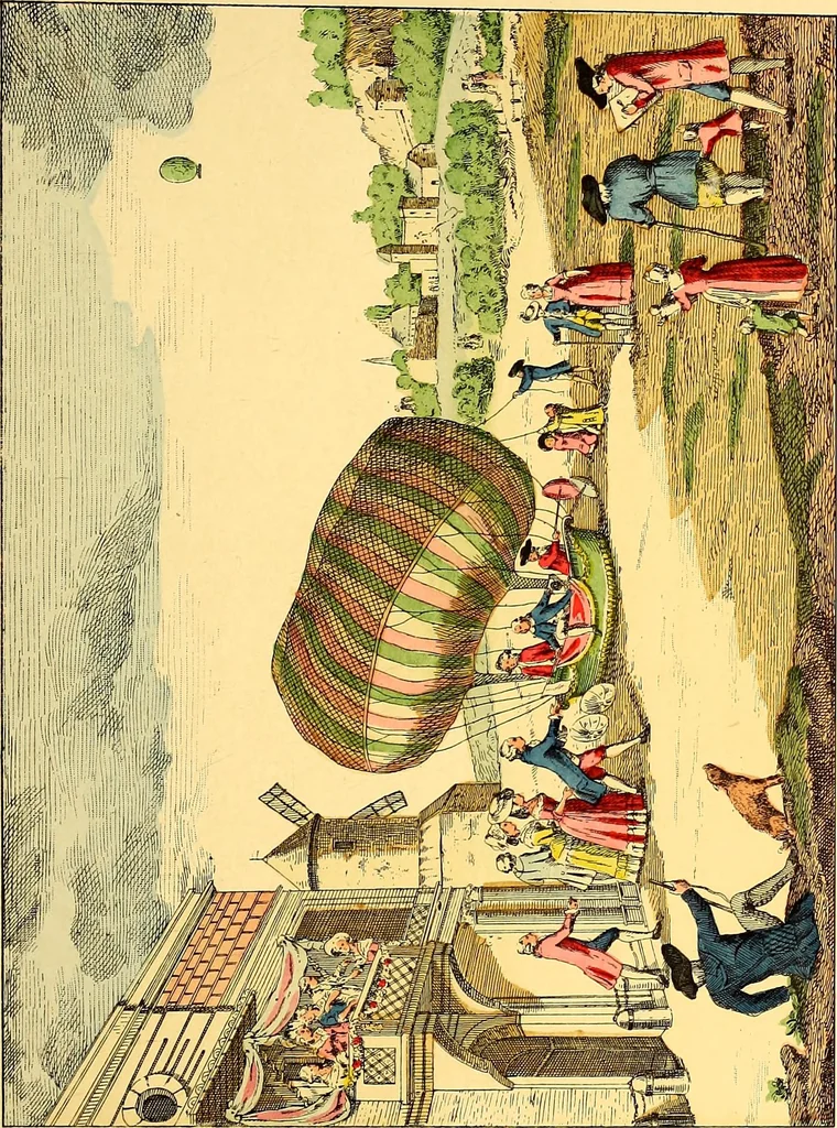 An illustration from Histoire des ballons et des aéronautes célèbres ..., 1887, leaf 138
