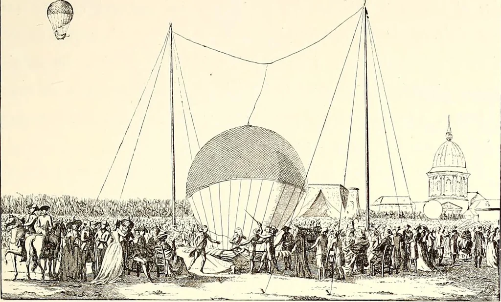 An illustration from Histoire des ballons et des aéronautes célèbres ..., 1887, leaf 14