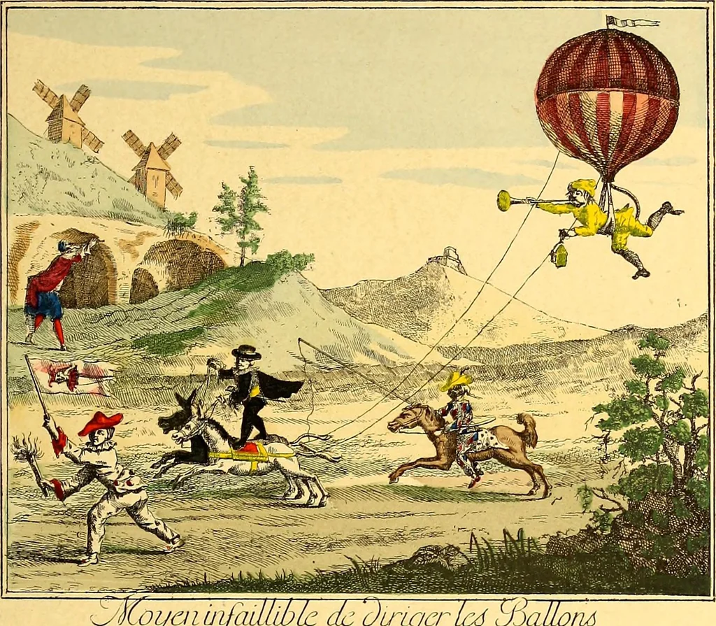 An illustration from Histoire des ballons et des aéronautes célèbres ..., 1887, leaf 144