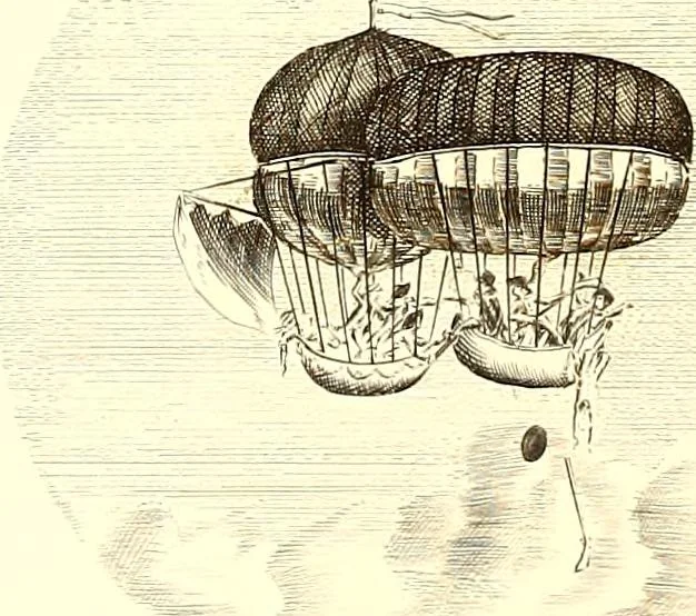An illustration from Histoire des ballons et des aéronautes célèbres ..., 1887, leaf 147