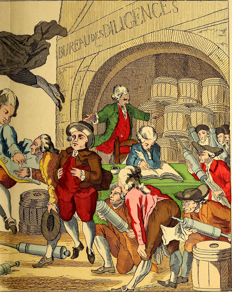 An illustration from Histoire des ballons et des aéronautes célèbres ..., 1887, leaf 156