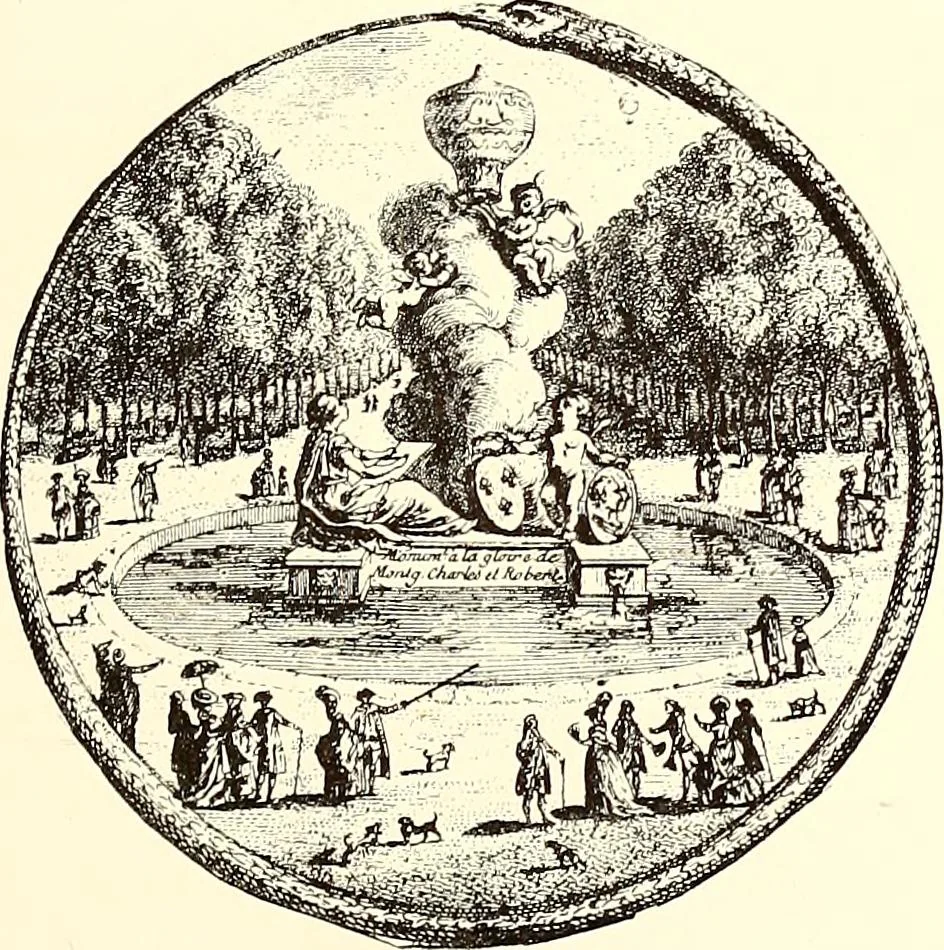 An illustration from Histoire des ballons et des aéronautes célèbres ..., 1887, leaf 16