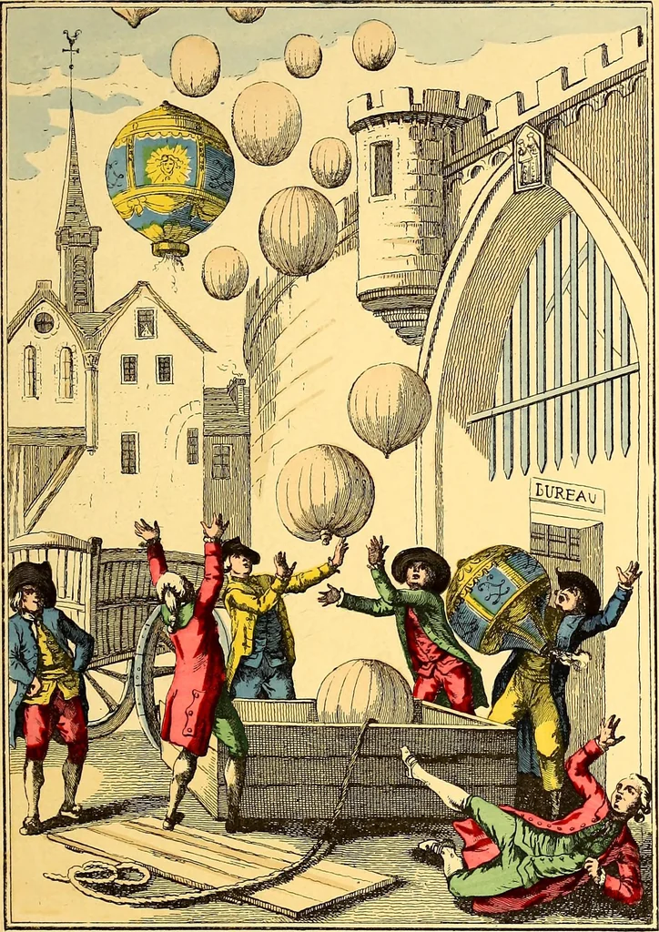 An illustration from Histoire des ballons et des aéronautes célèbres ..., 1887, leaf 162