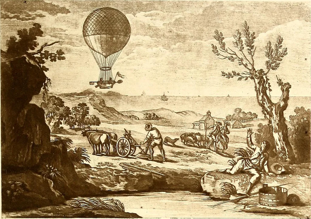 An illustration from Histoire des ballons et des aéronautes célèbres ..., 1887, leaf 168